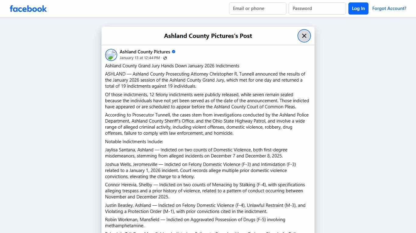 Ashland County Grand Jury Hands... - Ashland County Pictures Facebook